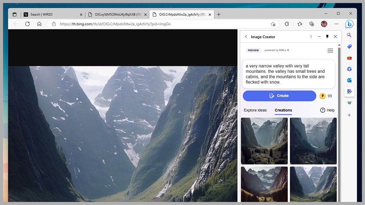 Screenshot of the Microsoft Edge browser with extensions enabled
